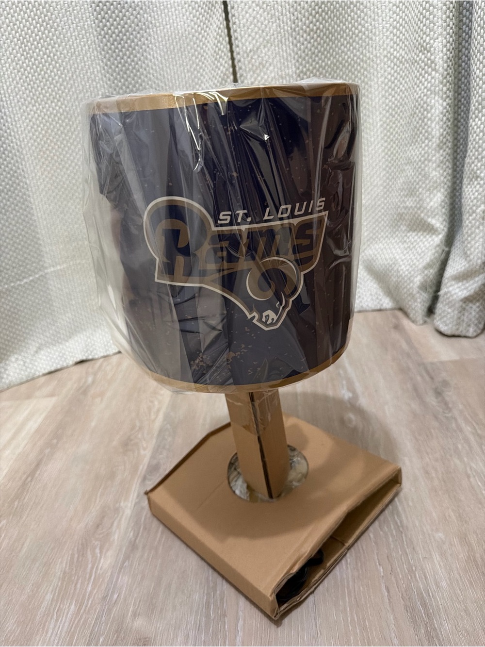 Vintage St. Louis Rams NFL table lamp Idea Nuova Double Shade Die Cut 18” NOS